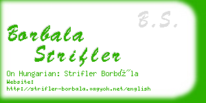 borbala strifler business card